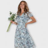 Jasmina | Lilleline Šifoon Maxi Kleid