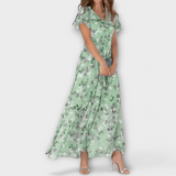 Jasmina | Lilleline Šifoon Maxi Kleid