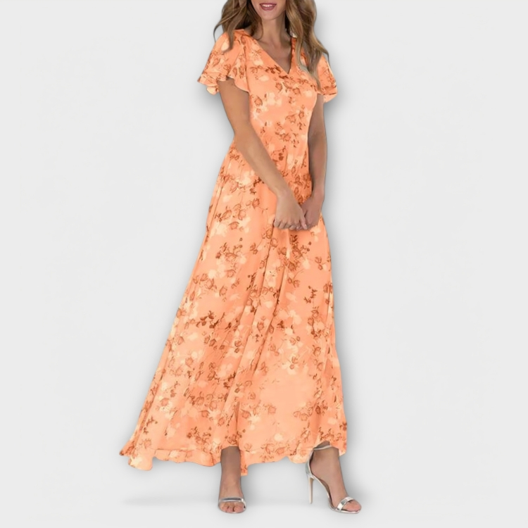 Jasmina | Lilleline Šifoon Maxi Kleid