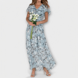 Jasmina | Lilleline Šifoon Maxi Kleid