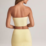 Modal Üksik Crop Top Sidrunishekk