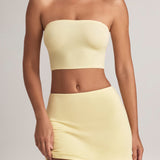 Modal Üksik Crop Top Sidrunishekk