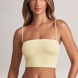 Modal Üksik Crop Top Sidrunishekk